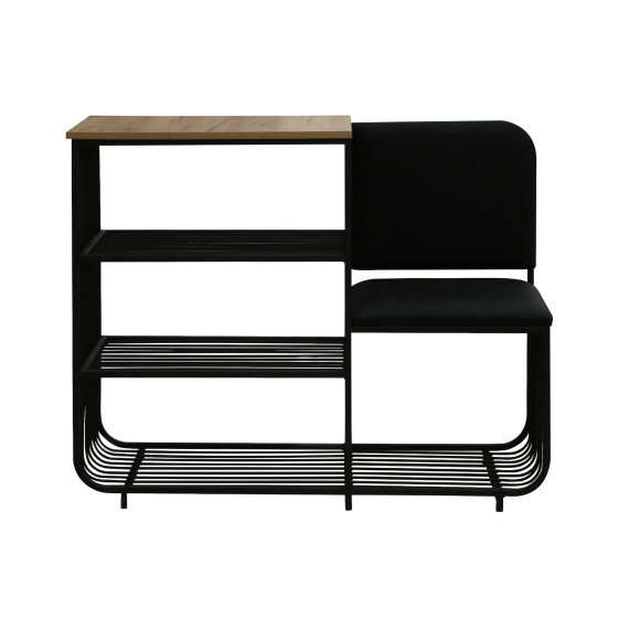 тумба для обуви HOBEL WMX-SH-666 METAL BLACK R (1)