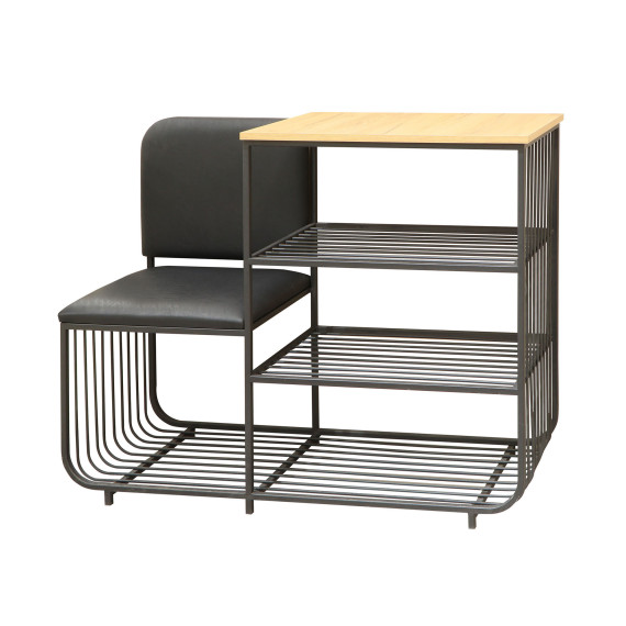 тумба для обуви HOBEL WMX-SH-666 METAL BLACK L (1)