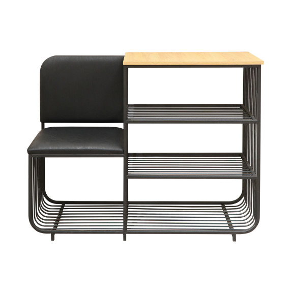 тумба для обуви HOBEL WMX-SH-666 METAL BLACK L (1)