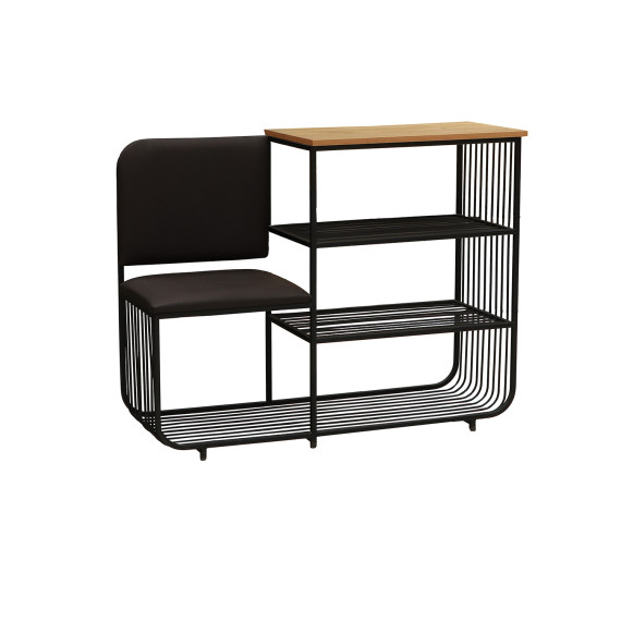 тумба для обуви HOBEL WMX-SH-666 METAL BROWN L (1)