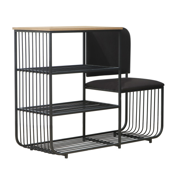тумба для обуви HOBEL WMX-SH-666 METAL BROWN R (1)