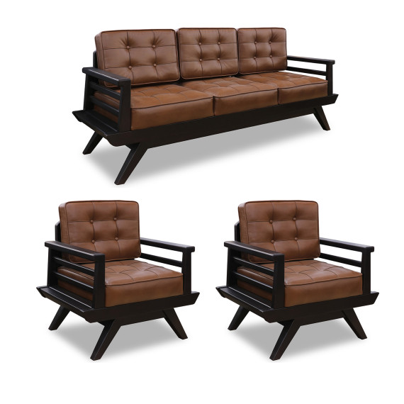 გარნიტური HOBEL BOHEM WOOD 3+1+1 BROWN PIGMENT/ (3)