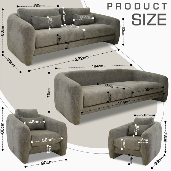 გარნიტური HOBEL CHILI 3+1+1 DARK GREY BEATTO 1036 (3)