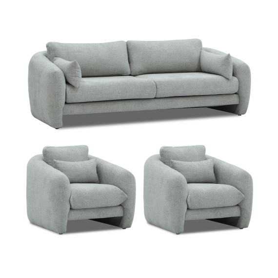 გარნიტური HOBEL CHILI 3+1+1 LIGHT GREY BEATTO 1067 (3)