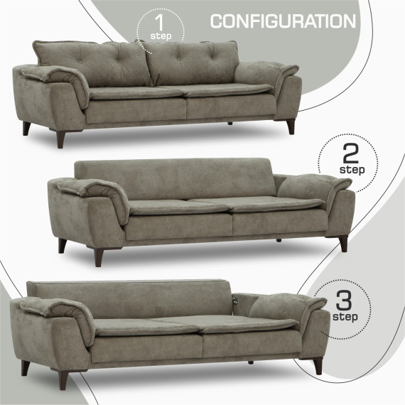 გარნიტური HOBEL CLARA 3+1+1 F/R CAPPUCCINO BELLA 4 (3)