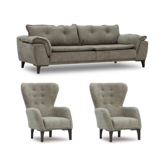 გარნიტური HOBEL CLARA 3+1+1 F/R CAPPUCCINO BELLA 4 (3)