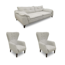гарнитур HOBEL CLARA 3+1+1 LIGHT GREY BEATTO 1069 (3)