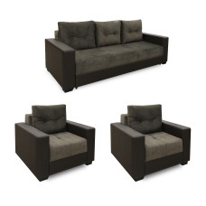гарнитур HOBEL ERICA 3+1+1 BROWN 3673/ DARK BROWN JAGUAR 18 (6)