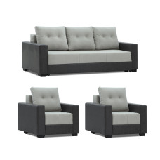 гарнитур HOBEL ERICA 3+1+1 F/P DARK GREY 8410/LIGHT GREY LEONARDO 13 (6)