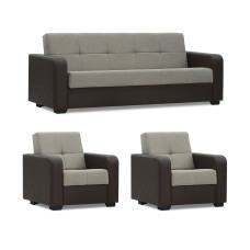 sofa set HOBEL FROST 3+1+1 F/R COFFEE V460/LIGHT BROWN ASTERI 12 (4)
