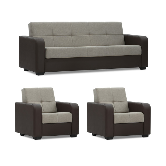 გარნიტური HOBEL FROST 3+1+1 F/R COFFEE V460/LIGHT BROWN ASTERI 12 (4)