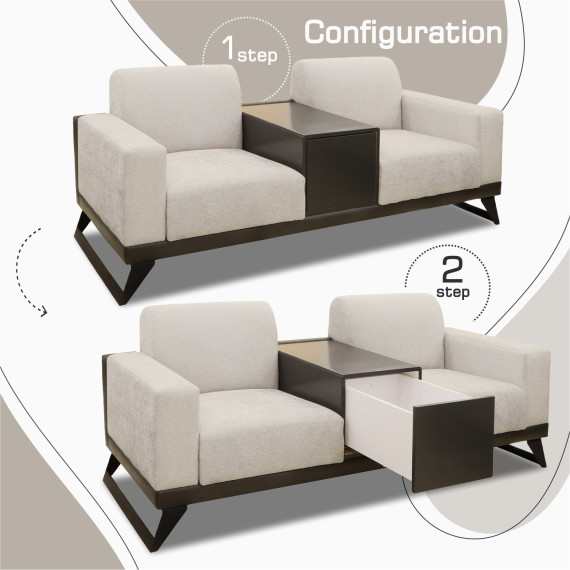 გარნიტური HOBEL RIO LUXE 3+2+1 DARK CAPPUCCINO PHANTOM 13/ CREAM BONCUK 4 (3)
