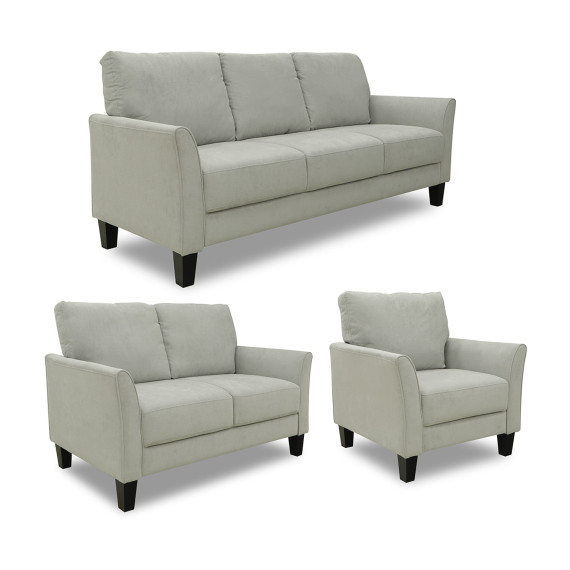 გარნიტური HOMELEGANCE ALIANA 9519GRY-1/2/3 1+2+3 LIGHT GREY (3)