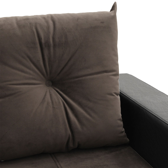 гарнитур HOBEL KATRIN 3+1+1 BLACK 4503/ BROWN CATALANA 6 (6)
