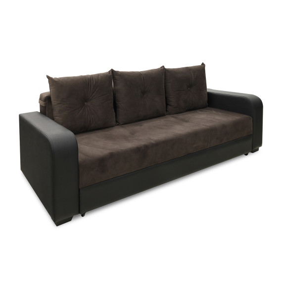 гарнитур HOBEL KATRIN 3+1+1 BLACK 4503/ BROWN CATALANA 6 (6)