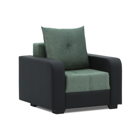 გარნიტური HOBEL KATRIN 3+1+1 BLACK 4503/ GREEN MOCASSI 5005 (5)