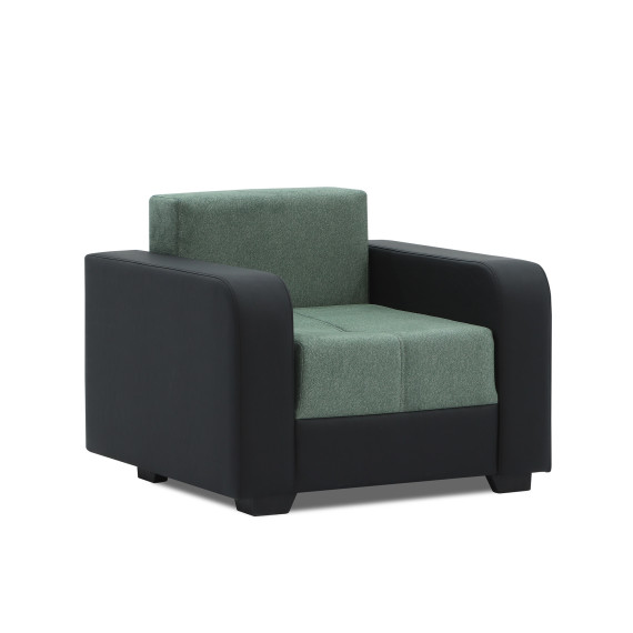 გარნიტური HOBEL KATRIN 3+1+1 BLACK 4503/ GREEN MOCASSI 5005 (5)