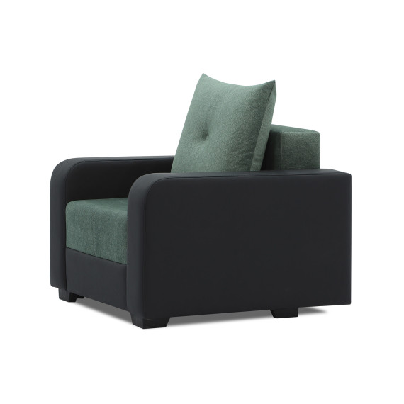 გარნიტური HOBEL KATRIN 3+1+1 BLACK 4503/ GREEN MOCASSI 5005 (5)