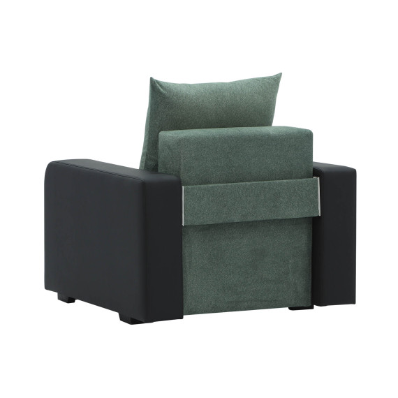 გარნიტური HOBEL KATRIN 3+1+1 BLACK 4503/ GREEN MOCASSI 5005 (5)