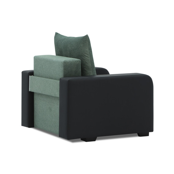 გარნიტური HOBEL KATRIN 3+1+1 BLACK 4503/ GREEN MOCASSI 5005 (5)