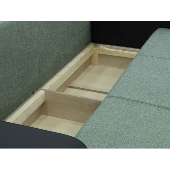 გარნიტური HOBEL KATRIN 3+1+1 BLACK 4503/ GREEN MOCASSI 5005 (5)