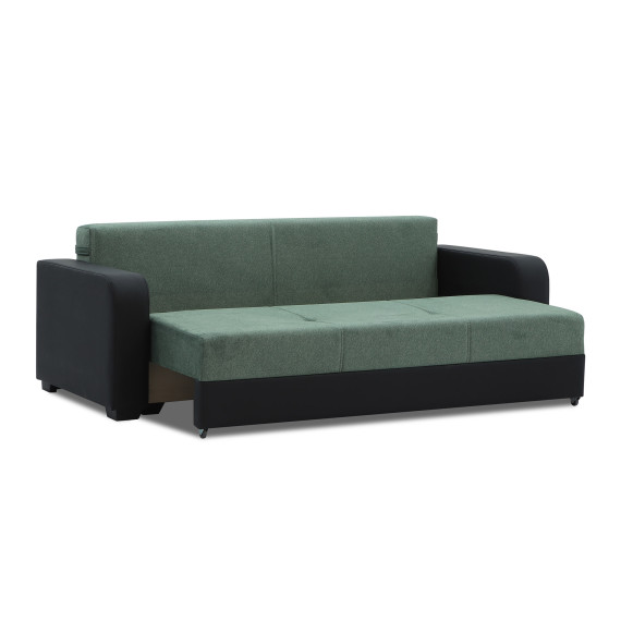 გარნიტური HOBEL KATRIN 3+1+1 BLACK 4503/ GREEN MOCASSI 5005 (5)