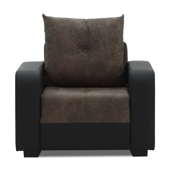 гарнитур HOBEL KATRIN 3+1+1 BLACK 4503/DARK BROWN RONALDO 1807 (6)