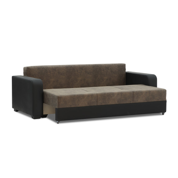 гарнитур HOBEL KATRIN 3+1+1 BLACK 4503/DARK BROWN RONALDO 1807 (6)