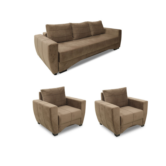 гарнитур HOBEL LI 3+1+1 BROWN CATALANA 5 (5)