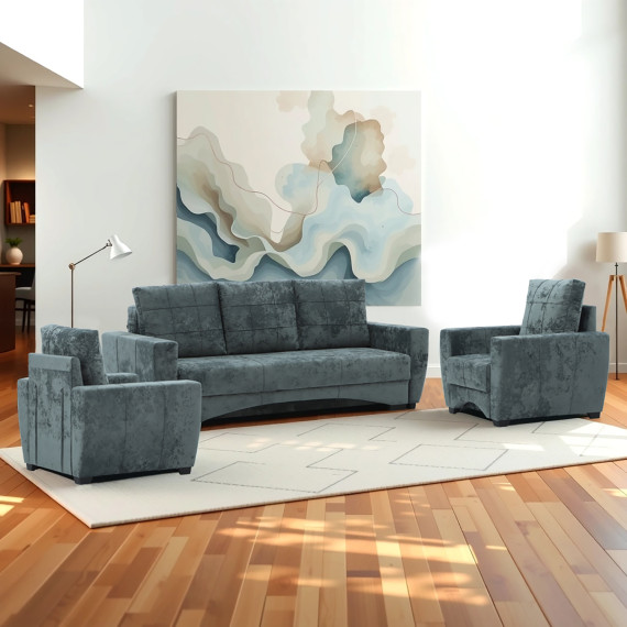 гарнитур HOBEL LI 3+1+1 F/P DARK GREY MONACO 15 (5)