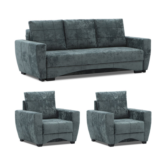 гарнитур HOBEL LI 3+1+1 F/P DARK GREY MONACO 15 (5)