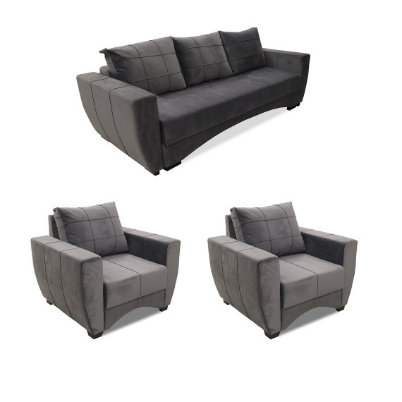 гарнитур HOBEL LI 3+1+1 DARK GREY CATALANA 8 (5)