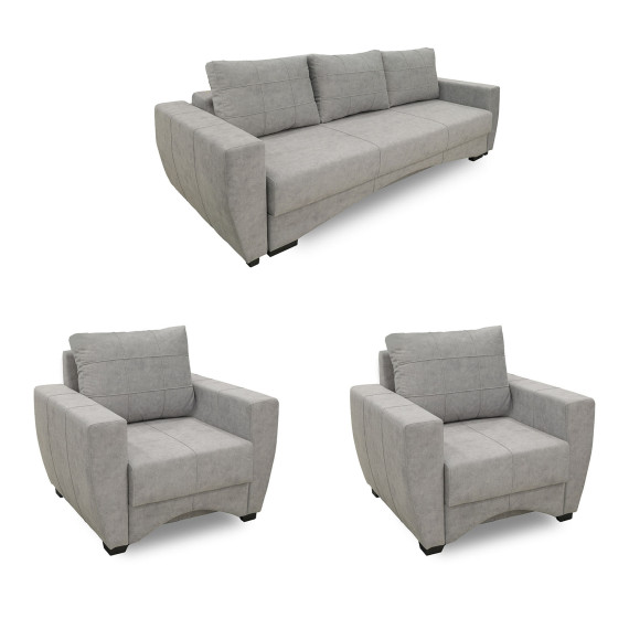 гарнитур HOBEL LI 3+1+1 LIGHT GREY JAGUAR 4 (5)