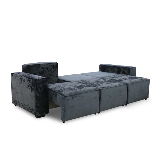 გარნიტური HOBEL LOTUS 3+2+1 DARK GREY MONACO 15/ INFINITY 911 (15)