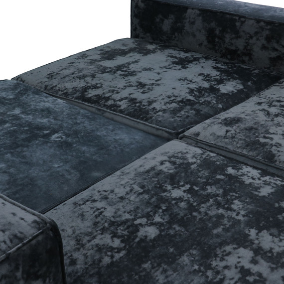 გარნიტური HOBEL LOTUS 3+2+1 DARK GREY MONACO 15/ INFINITY 911 (15)