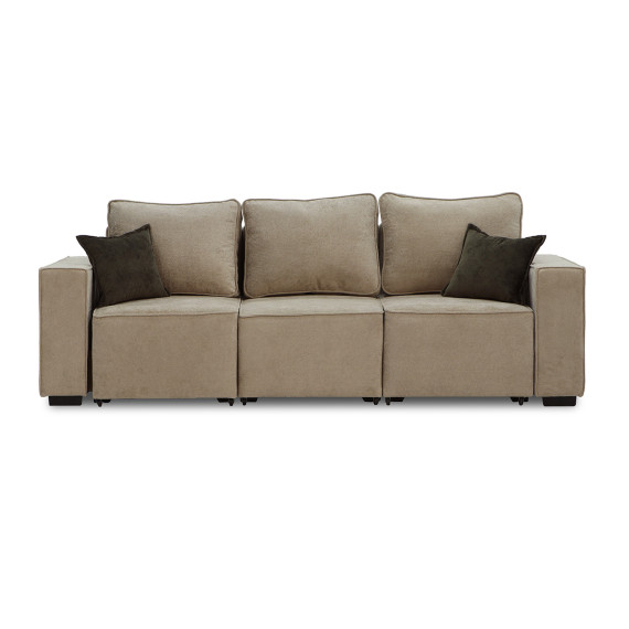 გარნიტური HOBEL LOTUS 3+2+1 F/P CAPPUCCINO BELLA 3/NIAGARA BROWN (15)