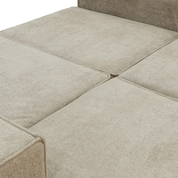 გარნიტური HOBEL LOTUS 3+2+1 F/P CAPPUCCINO BELLA 3/NIAGARA BROWN (15)