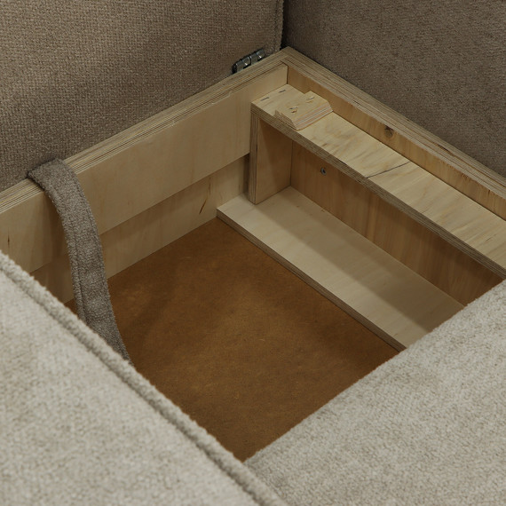 გარნიტური HOBEL LOTUS 3+2+1 F/P CAPPUCCINO BELLA 3/NIAGARA BROWN (15)