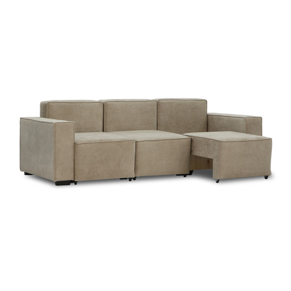 გარნიტური HOBEL LOTUS 3+2+1 F/P CAPPUCCINO BELLA 3/NIAGARA BROWN (15)