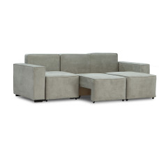 гарнитур HOBEL LOTUS 3+2+1 F/P LIGHT GREY BELLA 12/NIAGARA GREY (15)