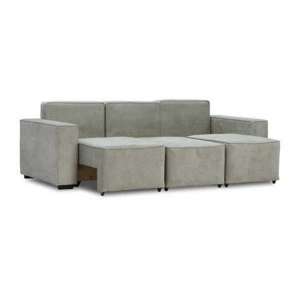 გარნიტური HOBEL LOTUS 3+2+1 F/P LIGHT GREY BELLA 12/NIAGARA GREY (15)