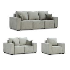 гарнитур HOBEL LOTUS 3+2+1 F/P LIGHT GREY BELLA 12/NIAGARA GREY (15)