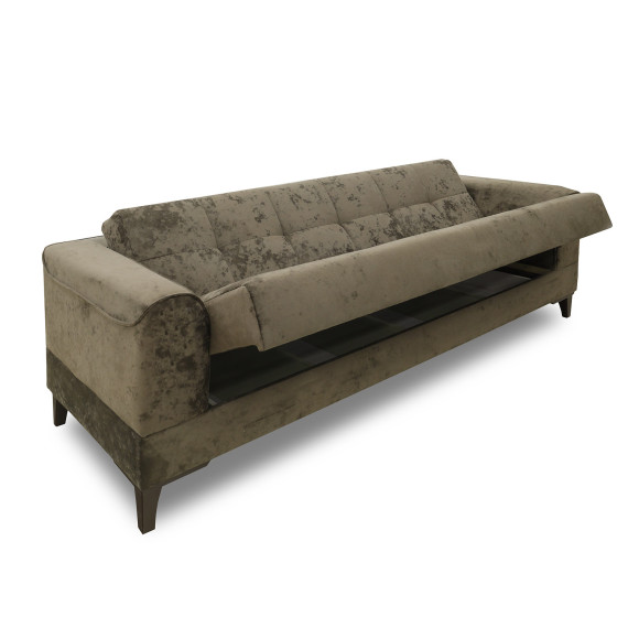 გარნიტური HOBEL MARK 3+1+1 LIGHT CAPPUCCINO MONACO 4/ BROWN MONACO 5 (3)