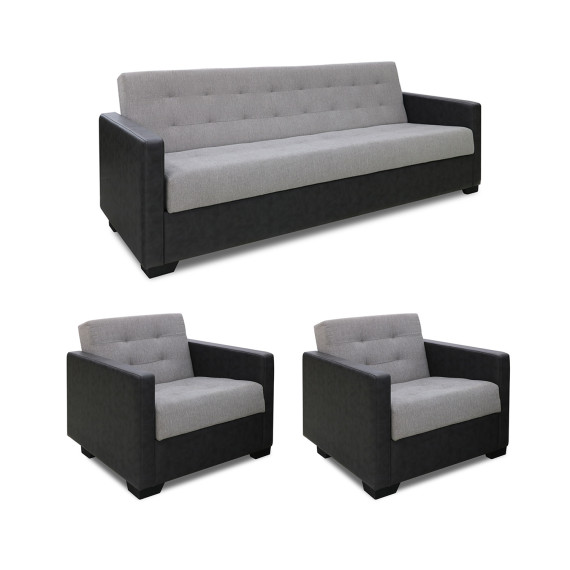 გარნიტური HOBEL MARVEL 3+1+1 GRAY 8410/ GRAY SCANDI 18 (4)