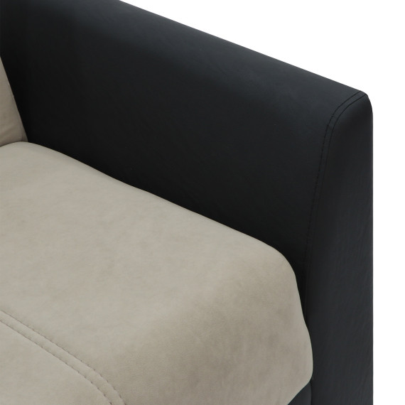 гарнитур HOBEL MODERN LUX 3+1+1 BLACK 4503/CAPPUCCINO LEONARDO 4 (4)