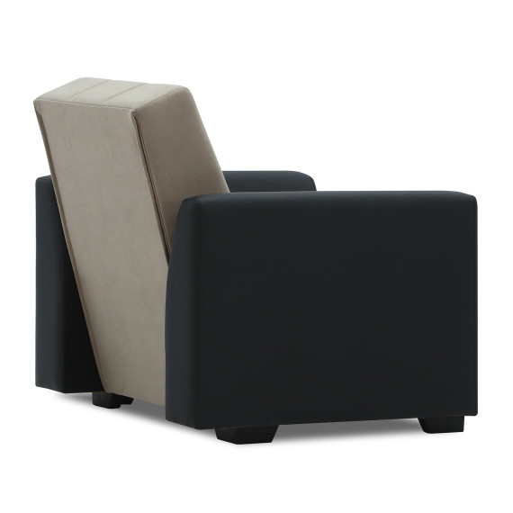 гарнитур HOBEL MODERN LUX 3+1+1 BLACK 4503/CAPPUCCINO LEONARDO 4 (4)