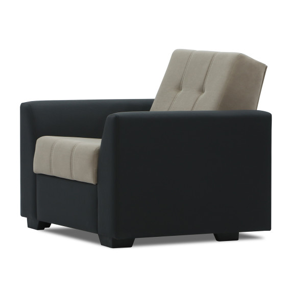 гарнитур HOBEL MODERN LUX 3+1+1 BLACK 4503/CAPPUCCINO LEONARDO 4 (4)