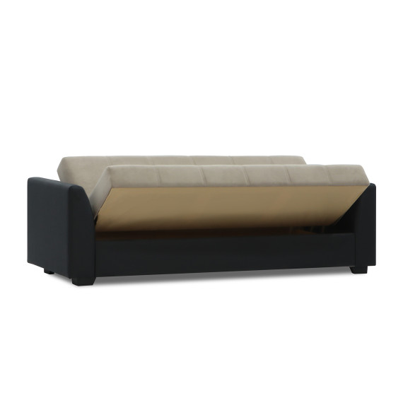 гарнитур HOBEL MODERN LUX 3+1+1 BLACK 4503/CAPPUCCINO LEONARDO 4 (4)