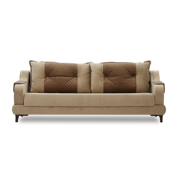 გარნიტური HOBEL OLIVIA 3+1+1 CREAM CATALANA 3 / LIGHT BROWN CATALANA 5(4)