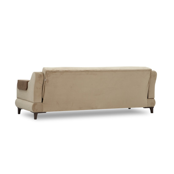 გარნიტური HOBEL OLIVIA 3+1+1 CREAM CATALANA 3 / LIGHT BROWN CATALANA 5(4)